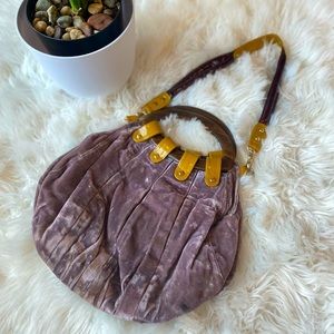Z. Alexander violet velvet handbag
